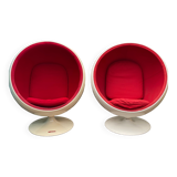 Pair of vintage space age ball chairs