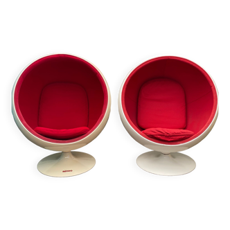 Pair of vintage space age ball chairs
