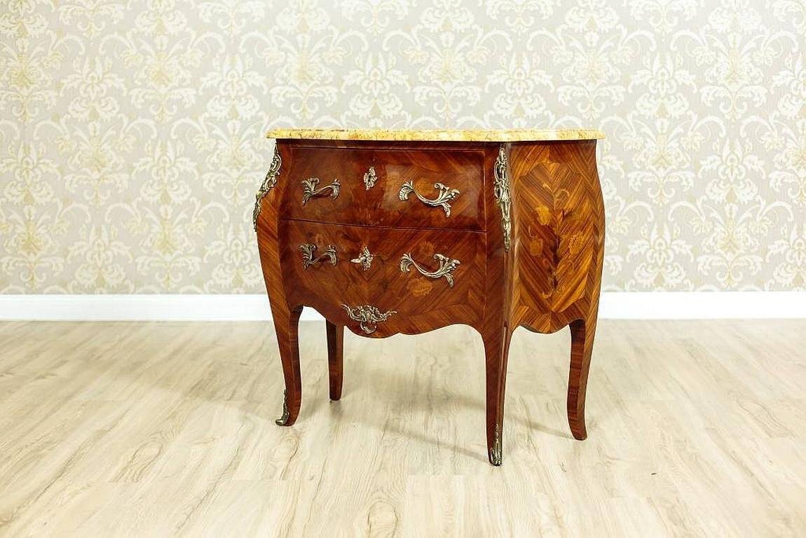 Neo-Rococco Inlaid Dresser Veneered with Mahogany, 1930