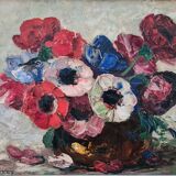 The bouquet of anemones painted by Pierre Forest