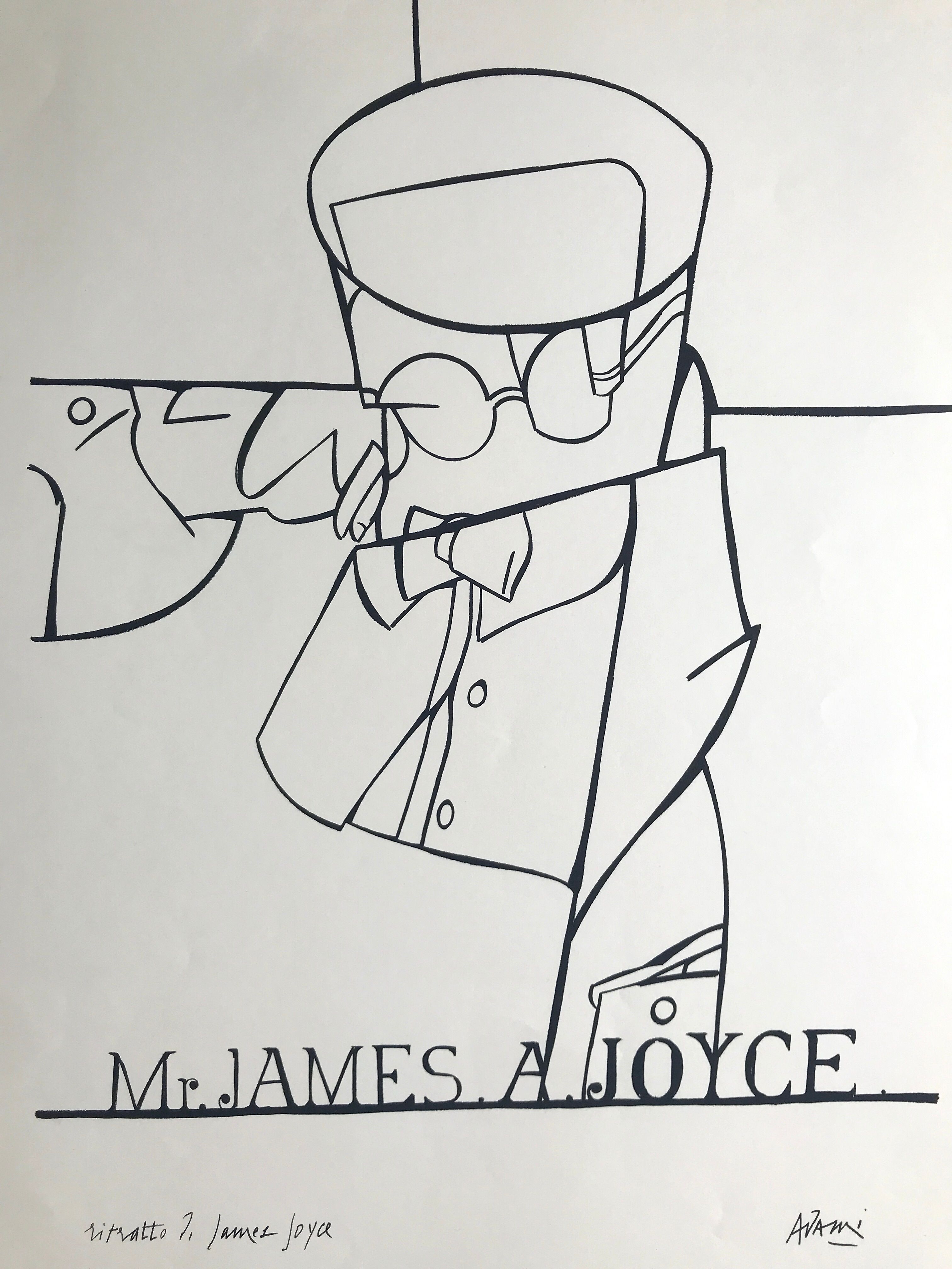 Original poster by Valerio Adami, James Joyce and Paris / BPI, 1975