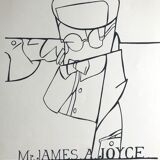 Original poster by Valerio Adami, James Joyce and Paris / BPI, 1975