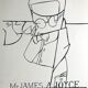 Affiche originale de Valerio Adami, James Joyce et Paris / BPI, 1975