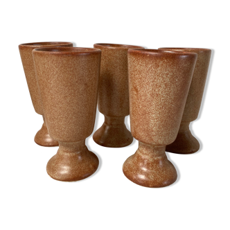 Set of 5 cups mazagran sandstone