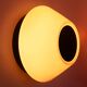 Old opaline glass wall lamp, black and white