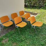 Serie de 6 chaises de Giancarlo Piretti édition Castelli