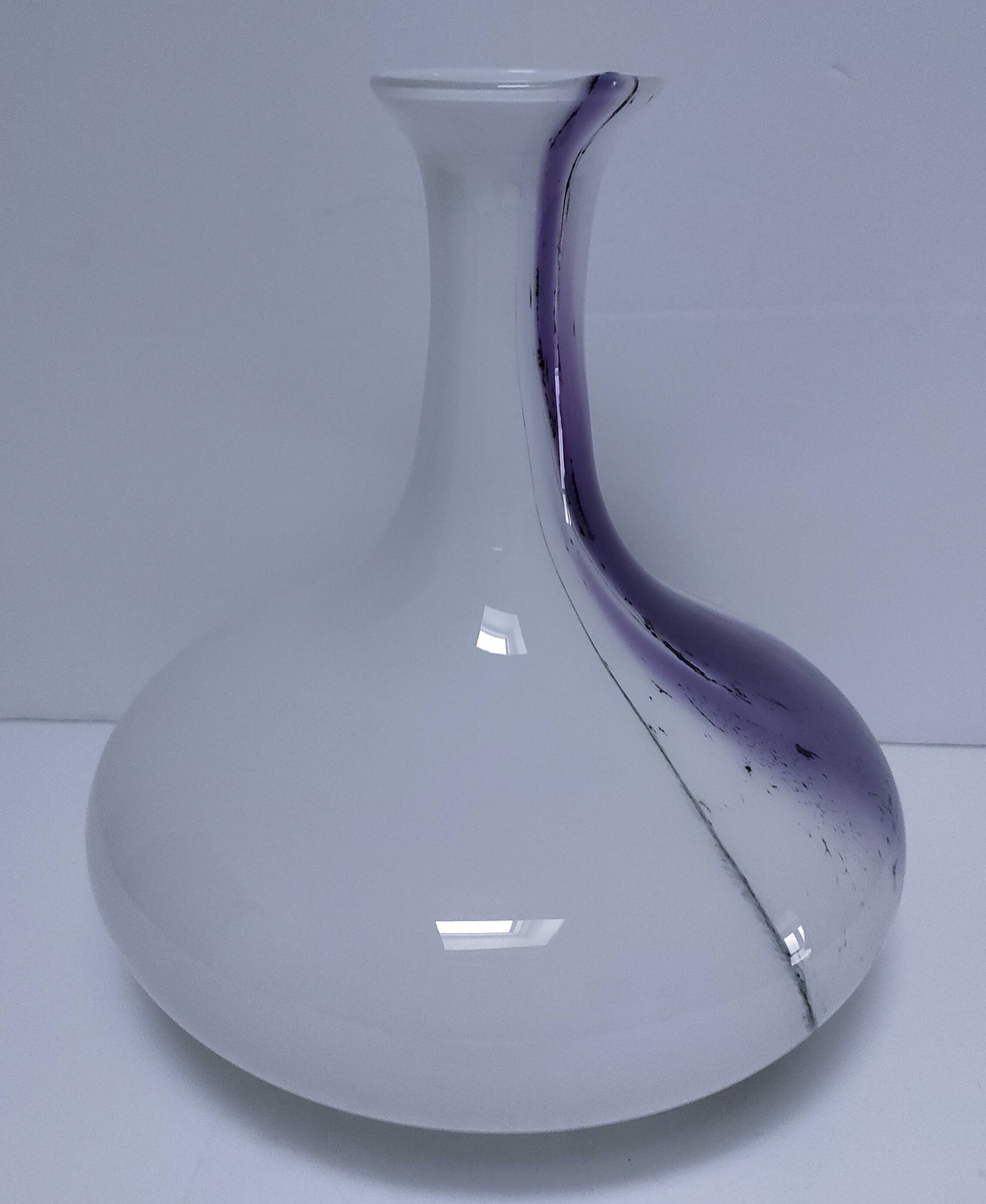 Vase verre richartz verre d'art années 80