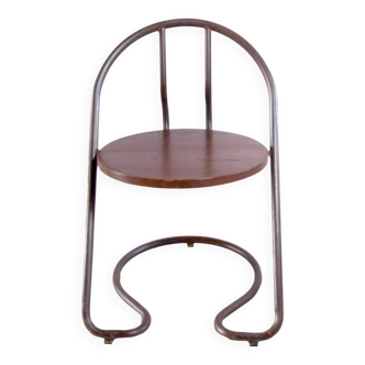 Industrial metal chair