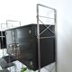 Deens design Denka modulaire kast met chromen houders en planken