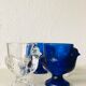 Electric blue and white glass shells