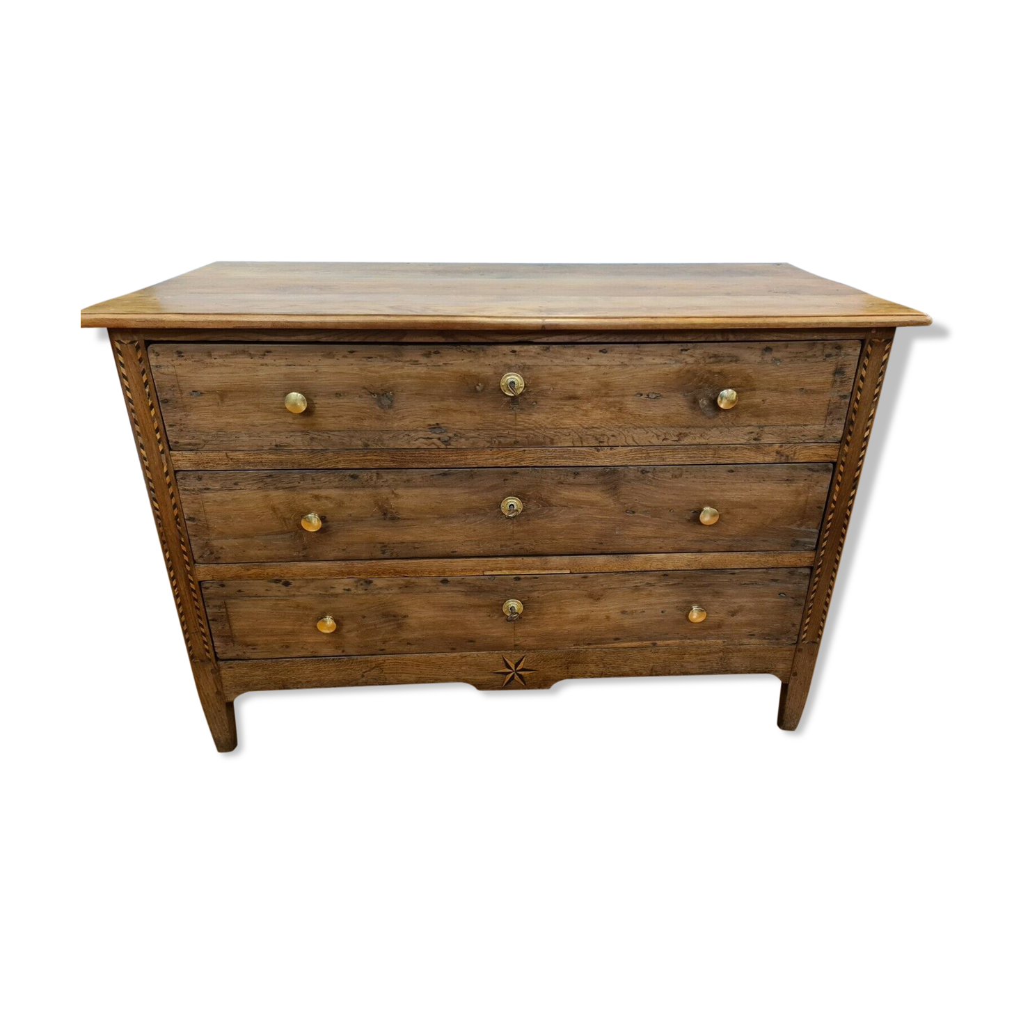 18th oak chest of drawers