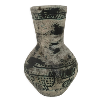 Ceramic baluster vase by Jacques Blin, signed