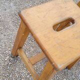 Pair of wooden stools from Gare 1950s