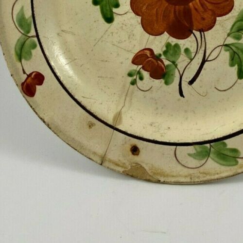Assiette forges les eaux decor floral fin XVIII debut XIXeme