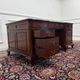 Classic English partner desk green leather