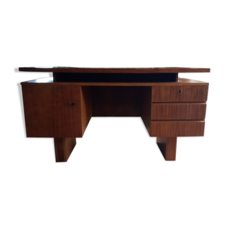 Bureau placage teck années 80