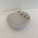 Paolo Traversi Ceramic & Gold Leaf Villari Tulip Plate Tray Vintage Italy 1