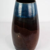 Ceramic vase with blue and brown glaze by an unknown Danish artist