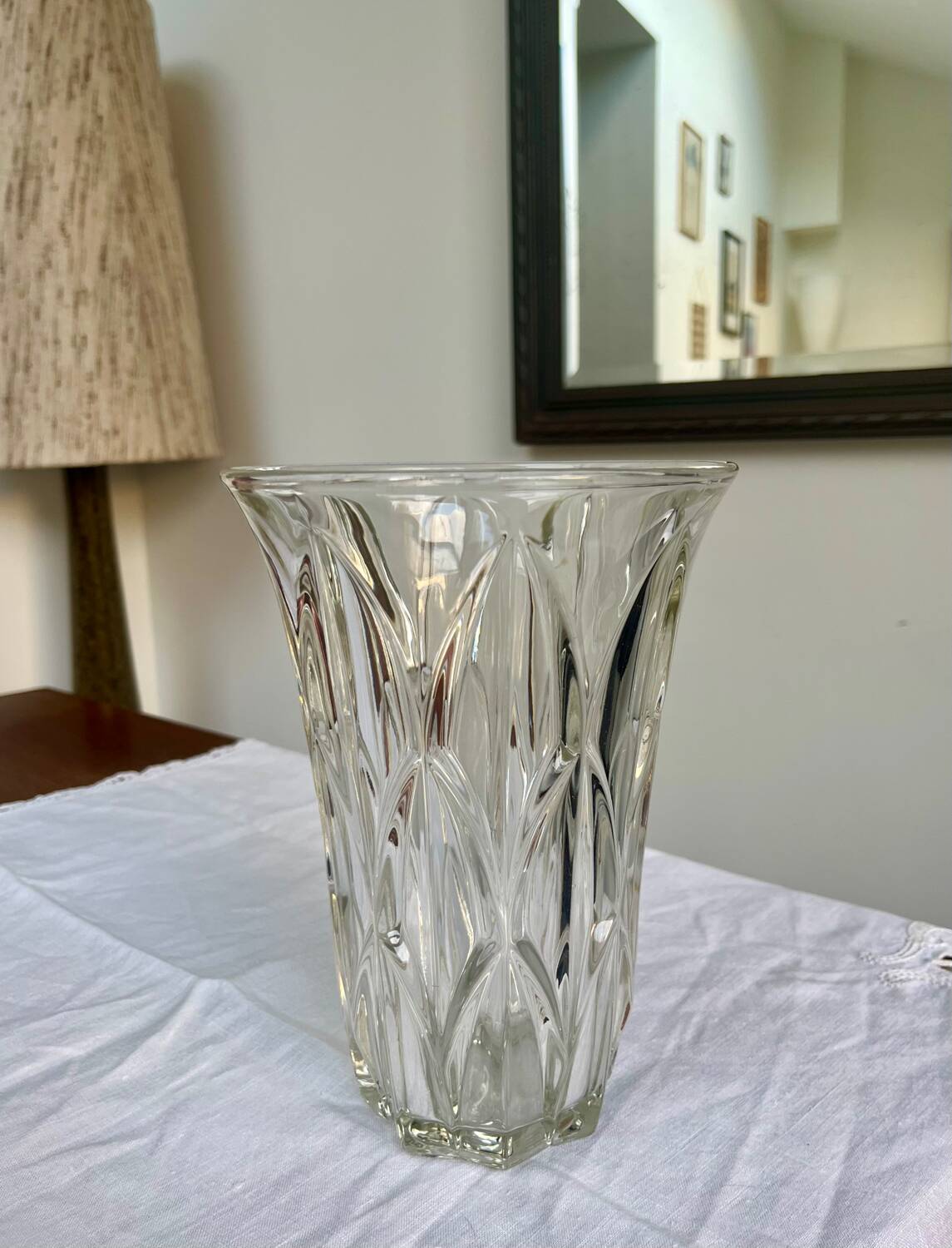 Molded glass vase