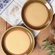 Vintage dinner plates from the 70s, in glazed stoneware, stamped Esso, Set of 6.