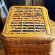 Wicker and wood suitcase