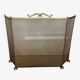 Vintage English fire screen in brass and gilded metal.