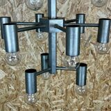 XL 60s 70s Chandelier Chandelier Pendant Lamp Chrome & Metal Design 60s 70s