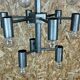 XL 60s 70s Chandelier Chandelier Pendant Lamp Chrome & Metal Design 60s 70s