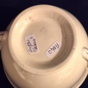 Antique sugar bowl, in Gien earthenware, Model Valence A040