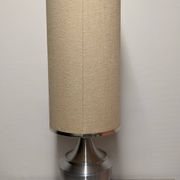 Space age XL living room lamp in brushed aluminium, France circa 1970.
