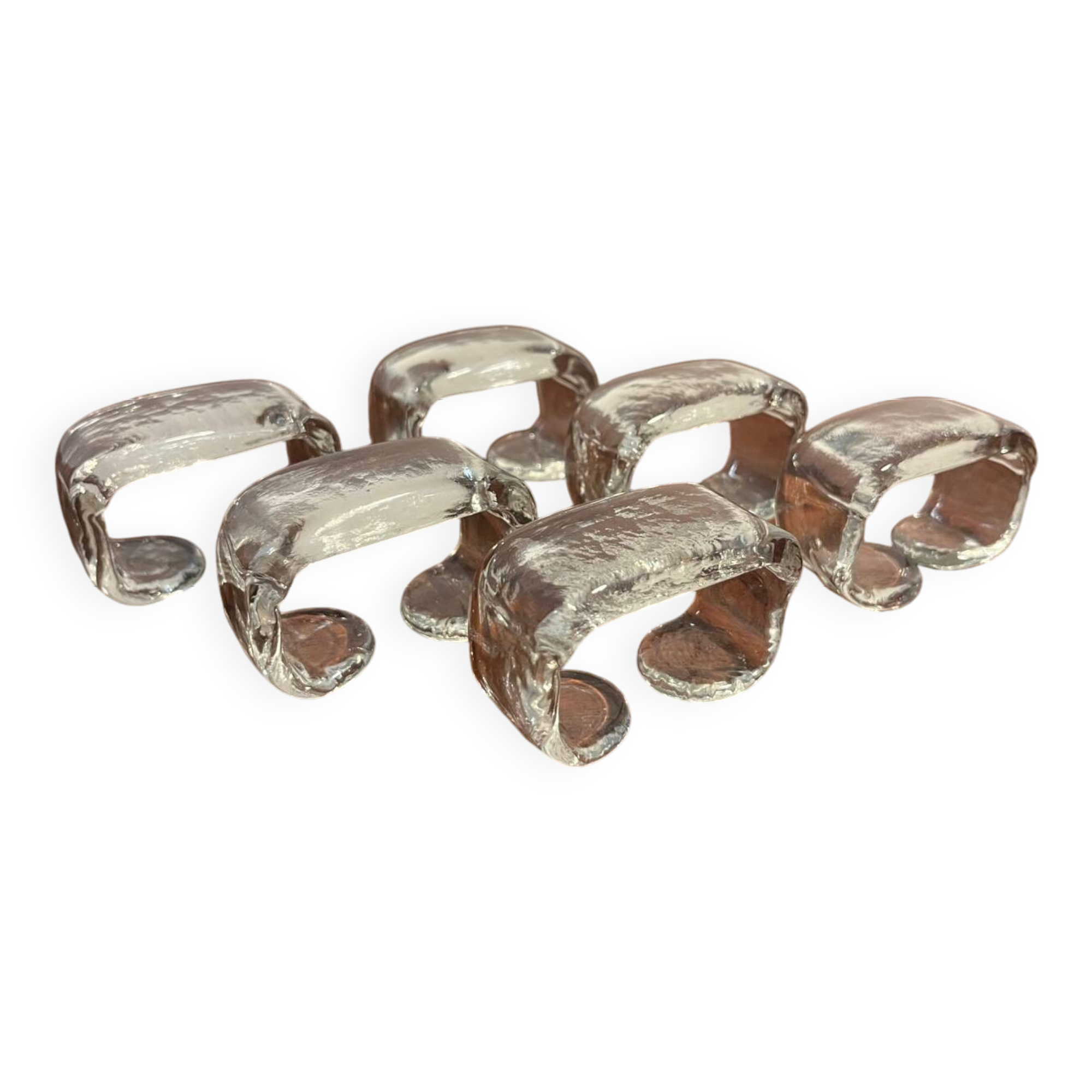 Glass cutlery holder napkin ring