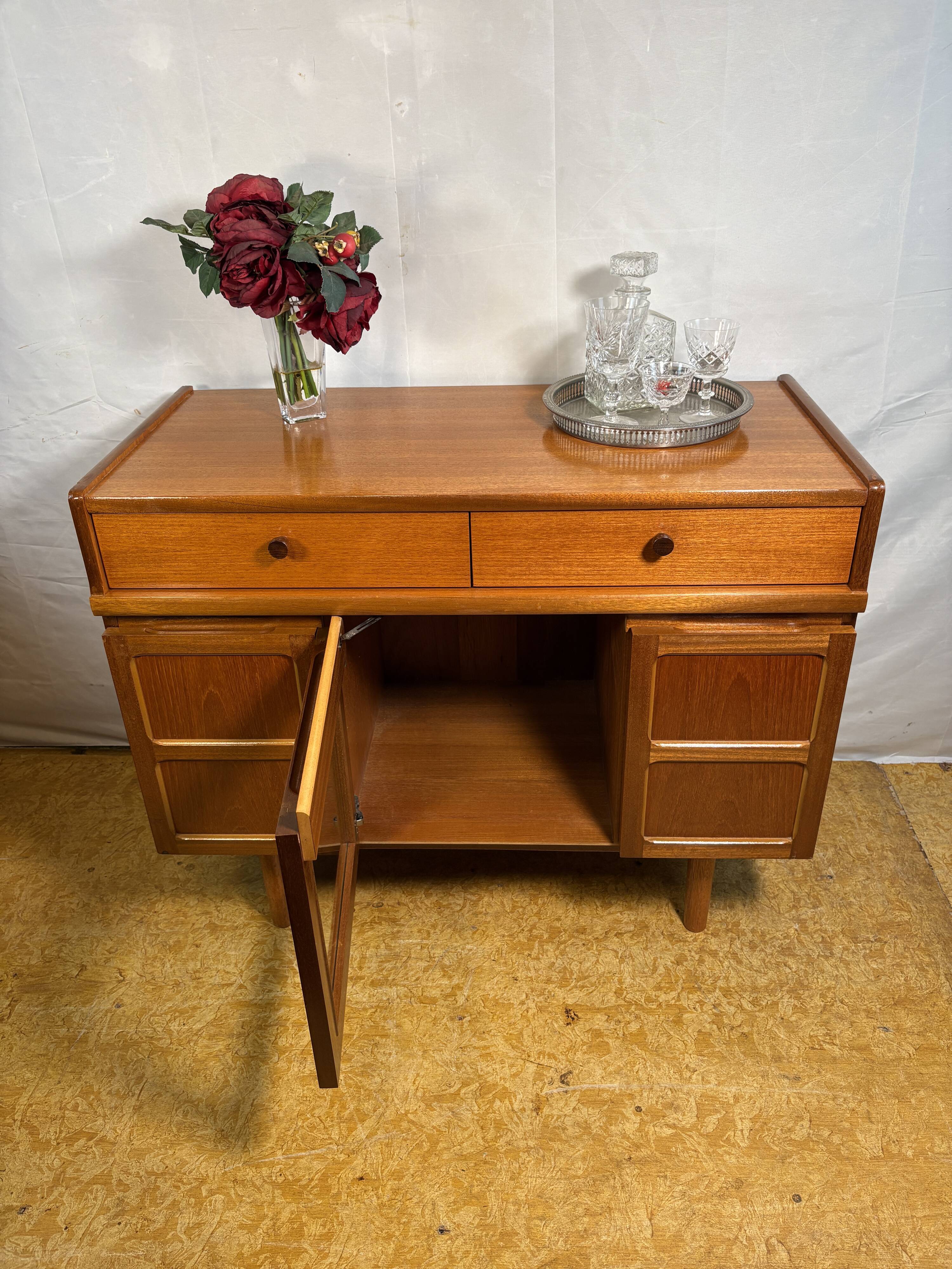 Mid Century Retro Vintage Nathan Teak Drinks Cabinet 1960 Danish Design