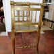 Gilded wood cane bench