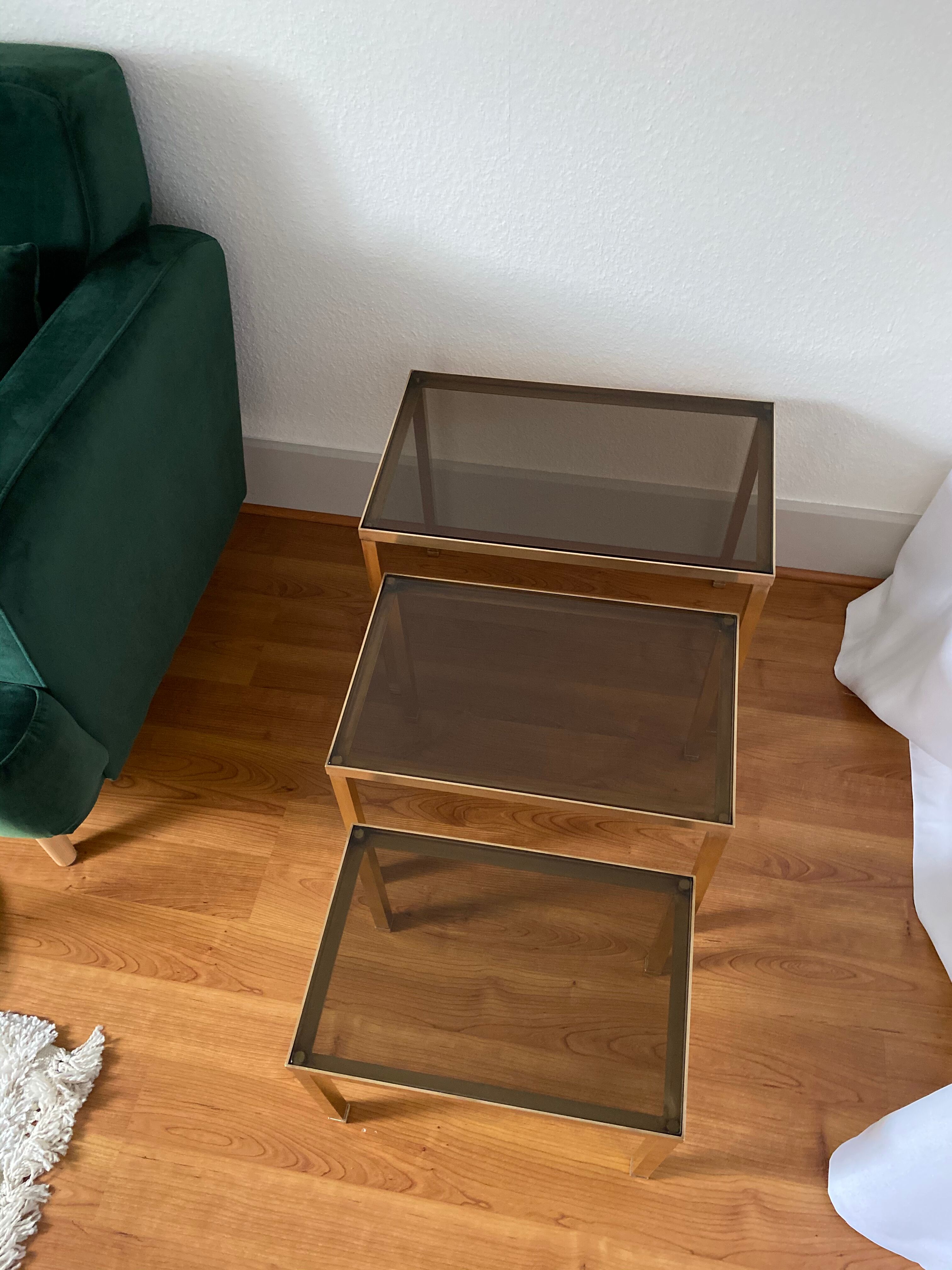 Brass pull out tables