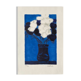 Bernard cathelin anémones bleues et blanches lithographie