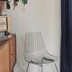 Chaise filaire métal vintage type Bertoia