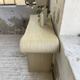 70s tropicalist rattan console