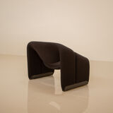 Groovy F598 armchair black by Pierre Paulin for Artifort 70's