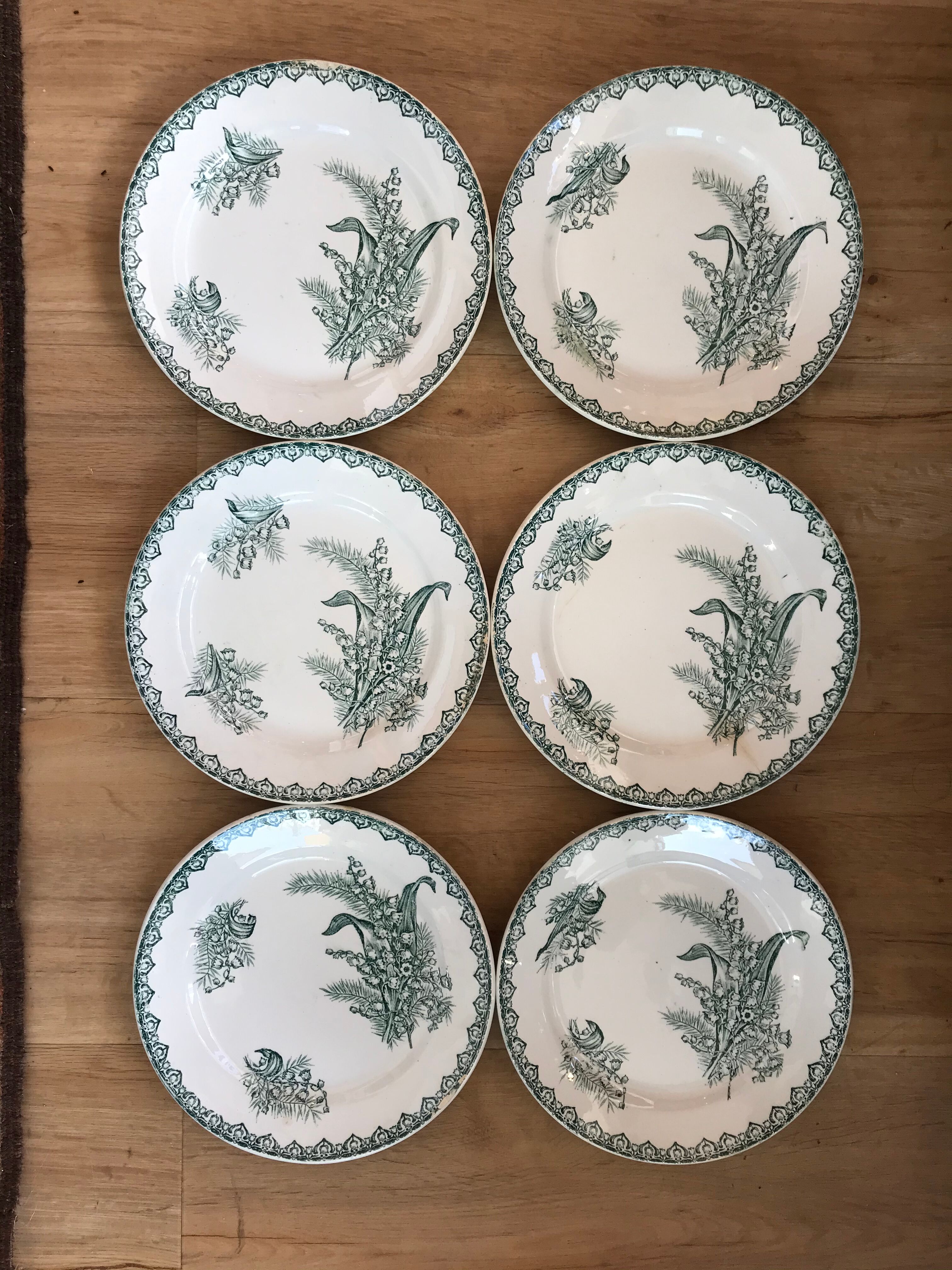 6 assiettes anciennes