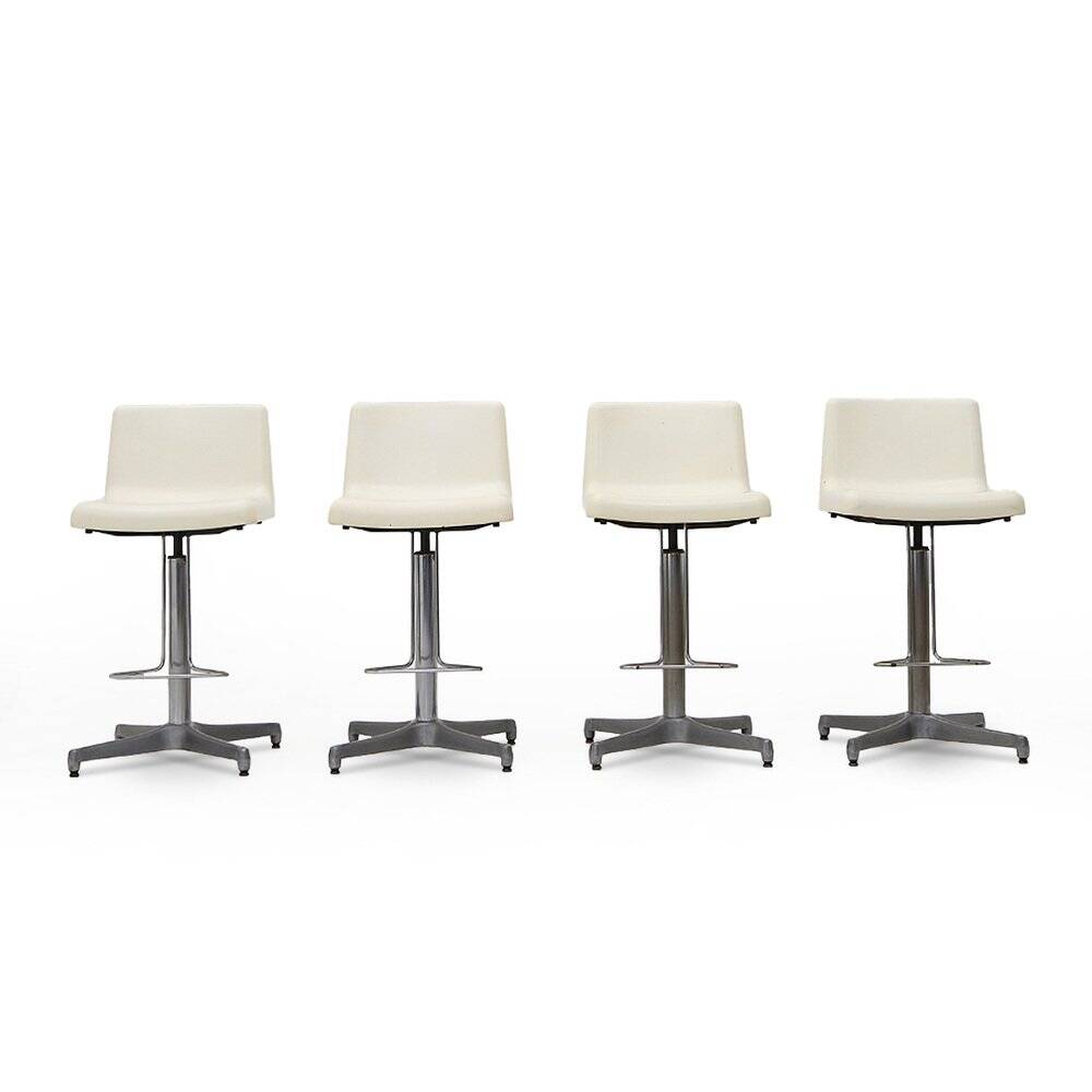 Stools with fibreglass seat by Vaghi, 1960s, set of 4