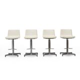 Stools with fibreglass seat by Vaghi, 1960s, set of 4