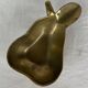 Empty pocket ashtray in pear-shaped brass