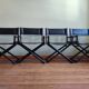 Vintage Safari Regiestühle X-Chair von McGuire, 50er Jahre, 4er Set