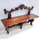 Baroque Style Solid Carved Beech Bench, Italy