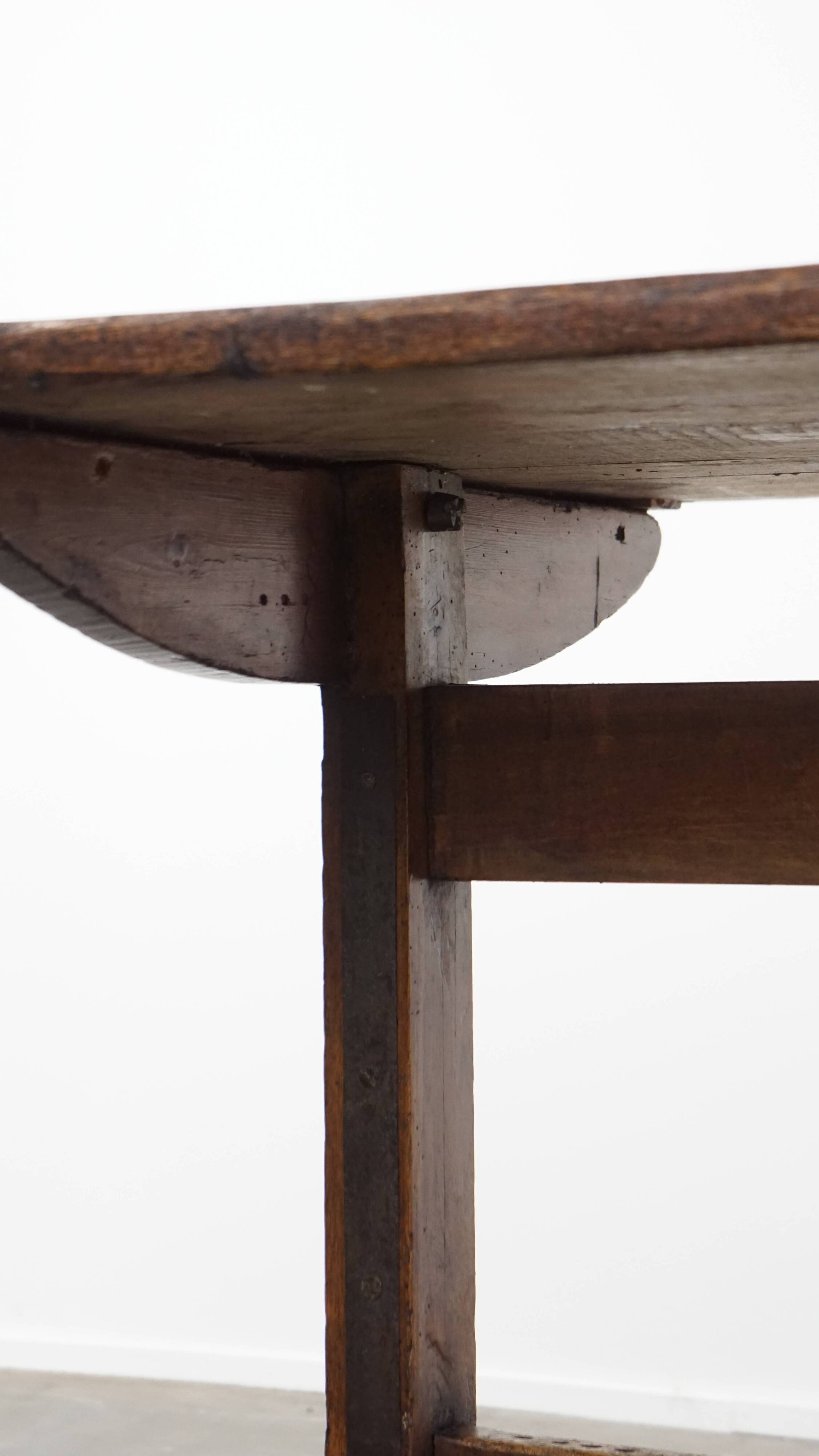Antique XXL dining table made of poplar wood from the 18th century