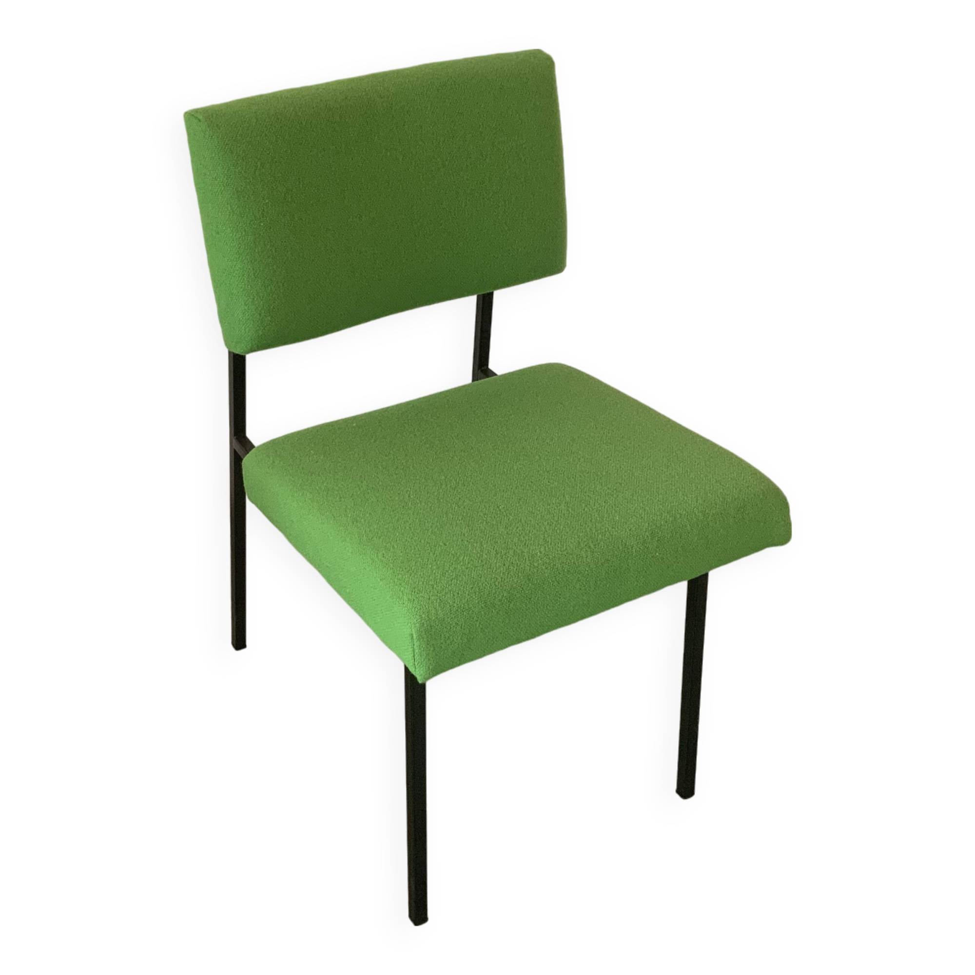 Restored 1901 chair Tonus green, Guermonprez 1959