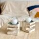 Pair of travertine candlesticks by Fratelli Mannelli, 1970
