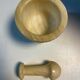 Mortar with alabaster pestle