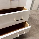 Scandinavian dresser 1960 3 drawers madeover brass bakelite