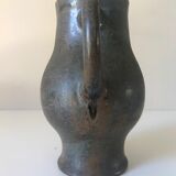Vintage sandstone ceramic pitcher by Jacques lacheny